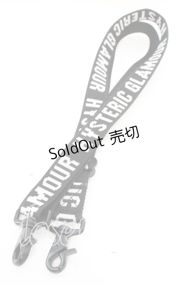 画像2: HYSTERIC GLAMOUR / ロゴジャガードショルダーストラップ  ブラック O-25-11-08-1024-PU-ZA-IG-ZT422-F002 (2)