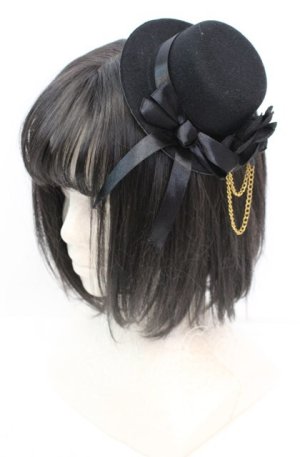 画像: LOLITA他 / ミニハット  ブラック O-25-11-08-1025-LO-AC-IG-OS