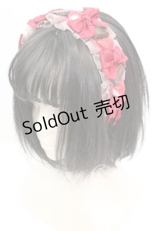 画像: A drop / イチゴチョコカチューシャ  ワイン系 O-25-11-08-1026-LO-AC-OW-OS