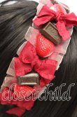画像2: A drop / イチゴチョコカチューシャ  ワイン系 O-25-11-08-1026-LO-AC-OW-OS (2)