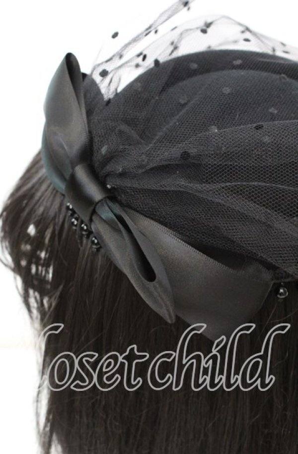 画像2: LoveReplica / ドットチュールトークハット  クロ O-25-11-08-1027-LO-AC-OW-ZT171 (2)