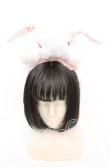 画像2: 牧場仕立て / うさぎヘッドドレス  しろうさぎ O-25-11-08-1028-LO-SH-OW-OS (2)