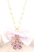 画像1: Amalia / さくらモチーフネックレス  ラベンダー O-25-11-08-1029-LO-AC-OW-OS (1)