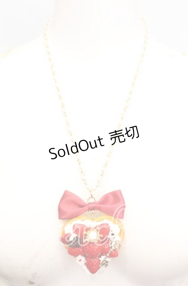 画像2: チェルシィ / いちごクリームハートパイネックレス   O-25-11-08-1033-LO-AC-OW-OS (2)