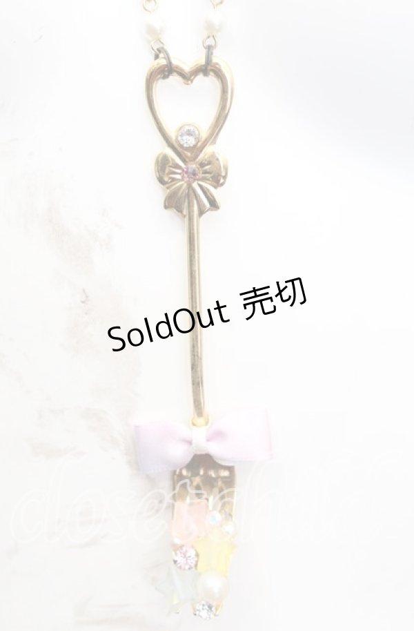 画像1: Pinky Magic / ハートフォークネックレス  ゴールド O-25-11-08-1039-LO-AC-OW-OS (1)