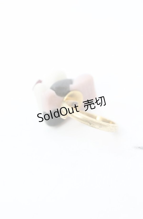 画像2: MERCI MEL / おばけマシュマロリング  シロ×ピンク O-25-11-08-1041-LO-AC-OW-OS (2)