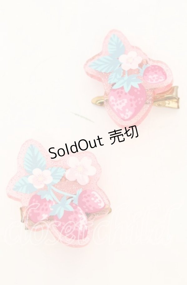 画像1: へきせんはうす / いちごクリップ＆ブローチ  ピンク O-25-11-08-1046-LO-AC-OW-ZT422-F001 (1)