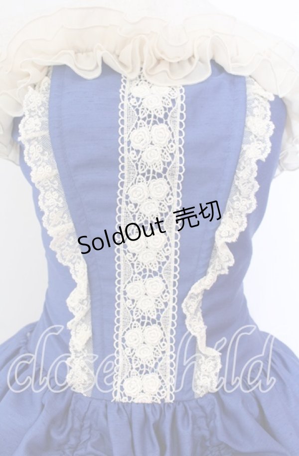 ATELIER PIERROT / 薔薇レースバッスルコルセットワンピース ブルー
