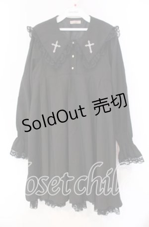 画像: Amavel / RosaryレースフリルAラインワンピース  クロ O-25-11-08-051-CA-OP-IG-OS