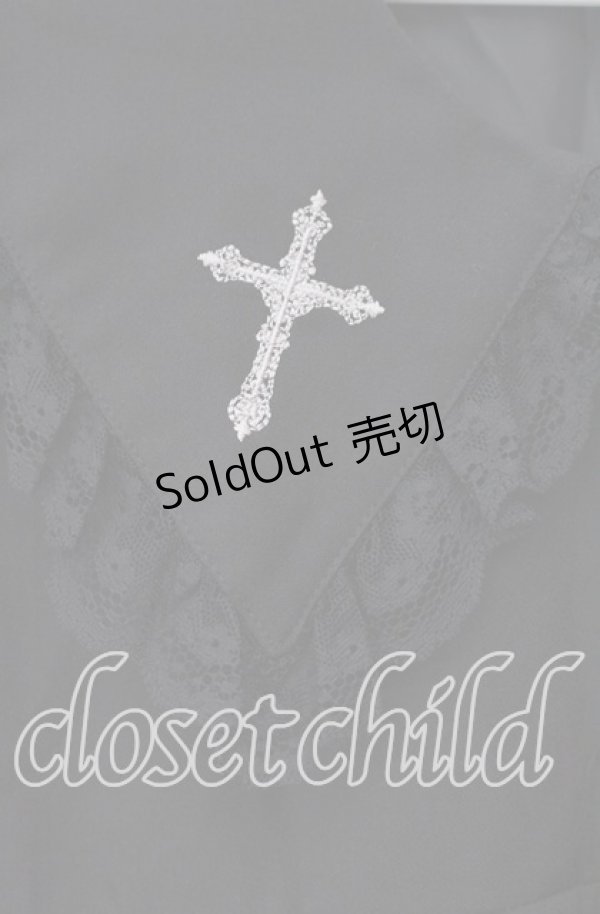 画像2: Amavel / RosaryレースフリルAラインワンピース  クロ O-25-11-08-051-CA-OP-IG-OS (2)