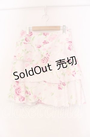 画像: JESUS DIAMANTE / プリティ花びらスカート 38 ぼかし薔薇 ピンク O-25-11-08-054-JE-SK-IG-OS