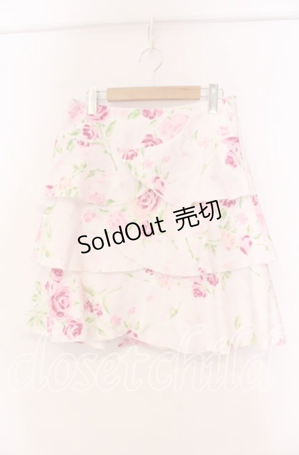 画像1: JESUS DIAMANTE / プリティ花びらスカート 38 ぼかし薔薇 ピンク O-25-11-08-054-JE-SK-IG-OS (1)