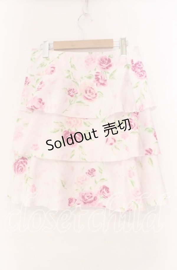 画像3: JESUS DIAMANTE / プリティ花びらスカート 38 ぼかし薔薇 ピンク O-25-11-08-054-JE-SK-IG-OS (3)