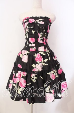 画像: JESUS DIAMANTE / アントワーヌベアワンピ 38 ぼかし薔薇 クロ O-25-11-08-008-JE-OP-IG-OS