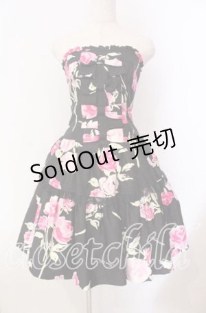 画像: JESUS DIAMANTE / アントワーヌベアワンピ 38 ぼかし薔薇 クロ O-25-11-08-008-JE-OP-IG-OS