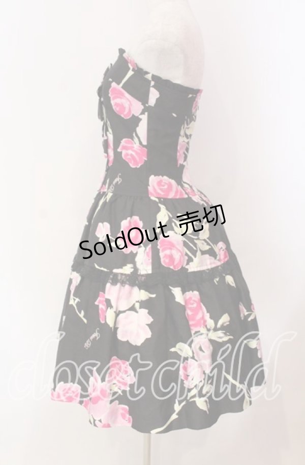 画像3: JESUS DIAMANTE / アントワーヌベアワンピ 38 ぼかし薔薇 クロ O-25-11-08-008-JE-OP-IG-OS (3)
