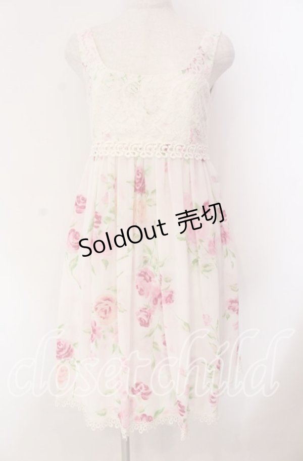 画像1: JESUS DIAMANTE / 新ドールワンピース 40 ぼかし薔薇 ピンク O-25-11-08-009-JE-OP-IG-OS (1)