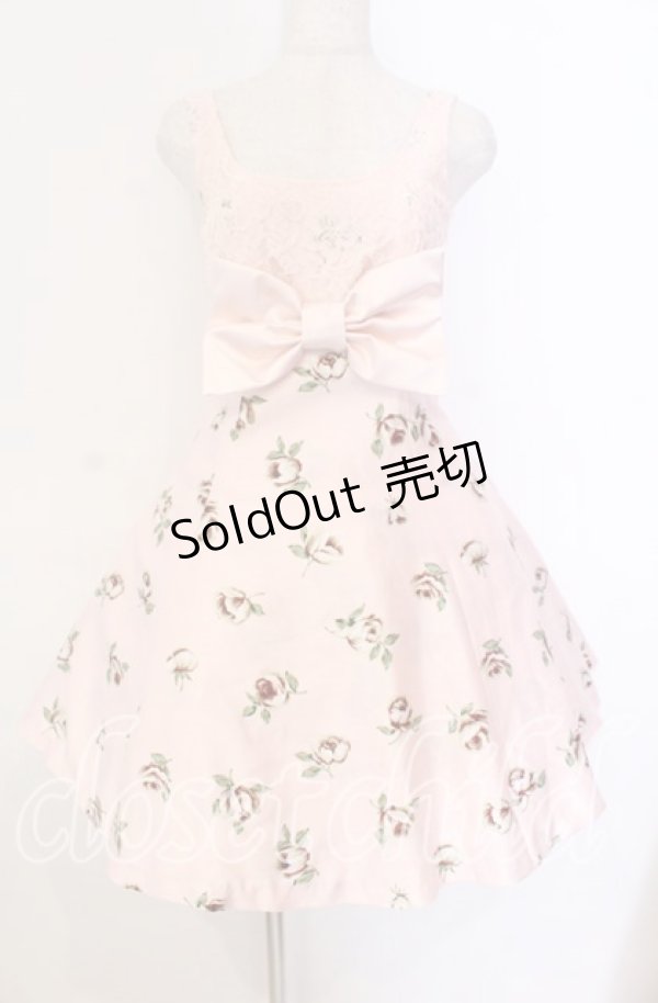 画像1: JESUS DIAMANTE / BIGリボンドールワンピース 38 バルドー薔薇 ピンク O-25-11-08-002-JE-OP-IG-OS (1)