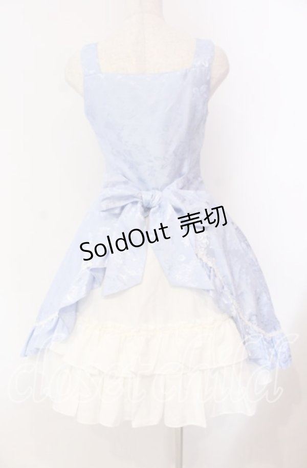 画像5: Millefleurs / 薔薇ジャガードジャンパースカート  サックス O-25-11-08-011-EL-OP-IG-OS (5)