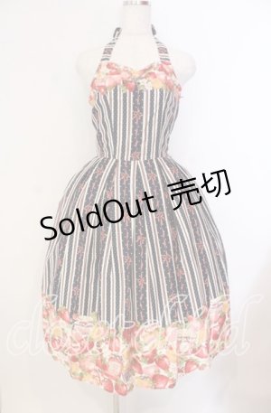 画像: Innocent World / ストロベリージャムジャンパースカート M（108cm丈） ネイビー O-25-11-08-017-IW-OP-IG-OS