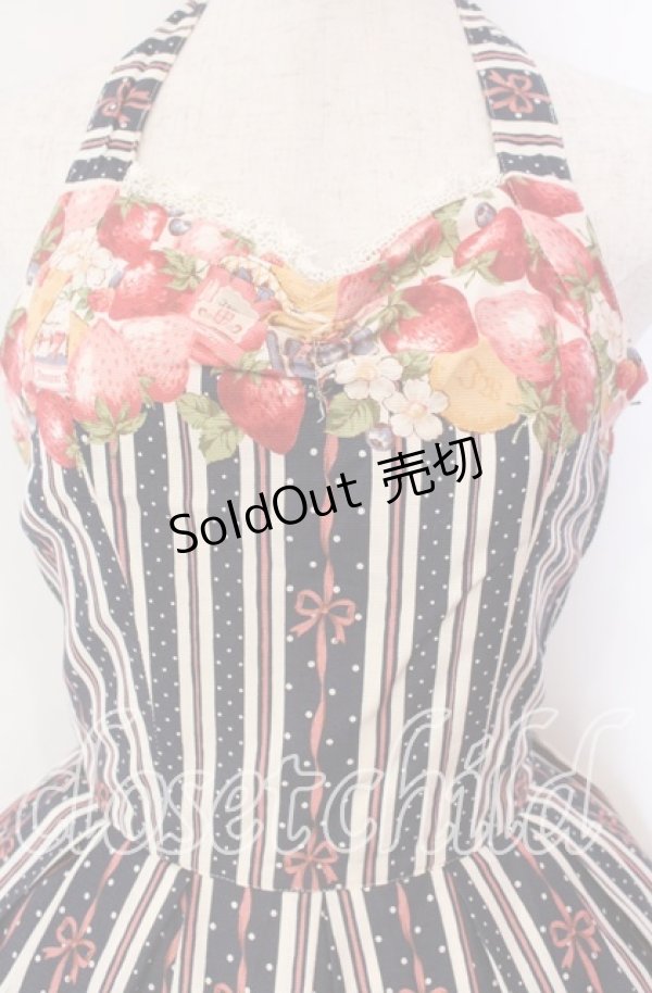 画像2: Innocent World / ストロベリージャムジャンパースカート M（108cm丈） ネイビー O-25-11-08-017-IW-OP-IG-OS (2)