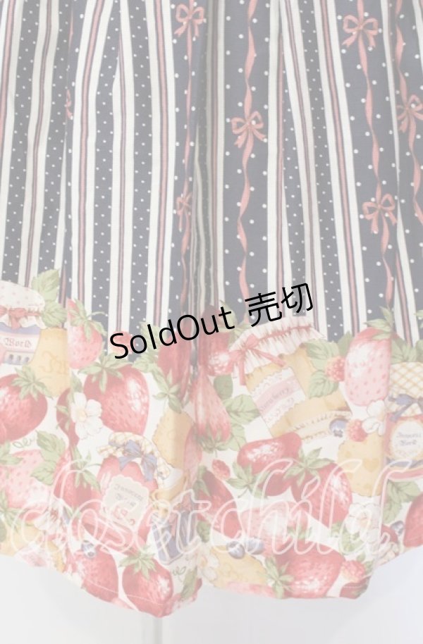 画像3: Innocent World / ストロベリージャムジャンパースカート M（108cm丈） ネイビー O-25-11-08-017-IW-OP-IG-OS (3)