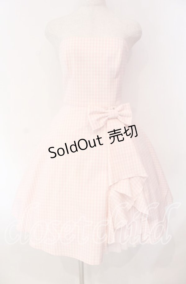 画像1: JESUS DIAMANTE / ギンガムダンスベアワンピース 38 ピンク O-25-11-08-020-JE-OP-IG-OS (1)