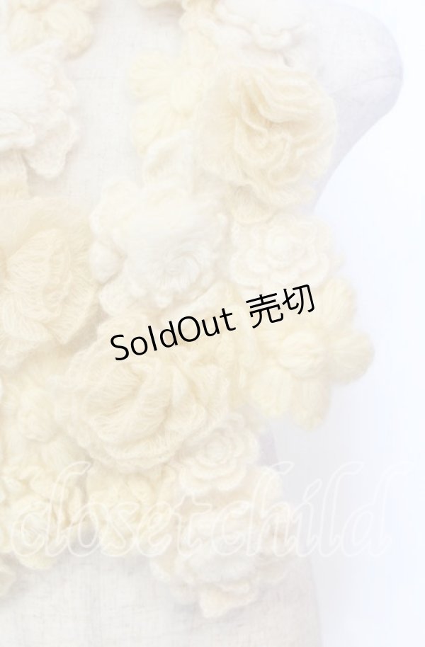 画像2: PINK HOUSE / グラデーションフラワーモチーフモヘアストール  アイボリー O-25-11-10-005-LO-ZA-IG-OS (2)