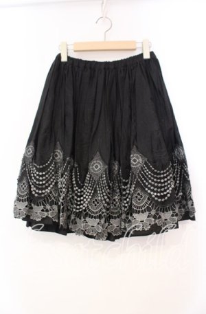 画像: BPN / ラメレーススカート  ブラック O-25-11-10-035-GO-SK-IG-OS