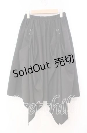 画像: Deorart / アジャスター付き 変形ユニセックス スカート  ブラック O-25-11-10-036-PU-SK-IG-OS