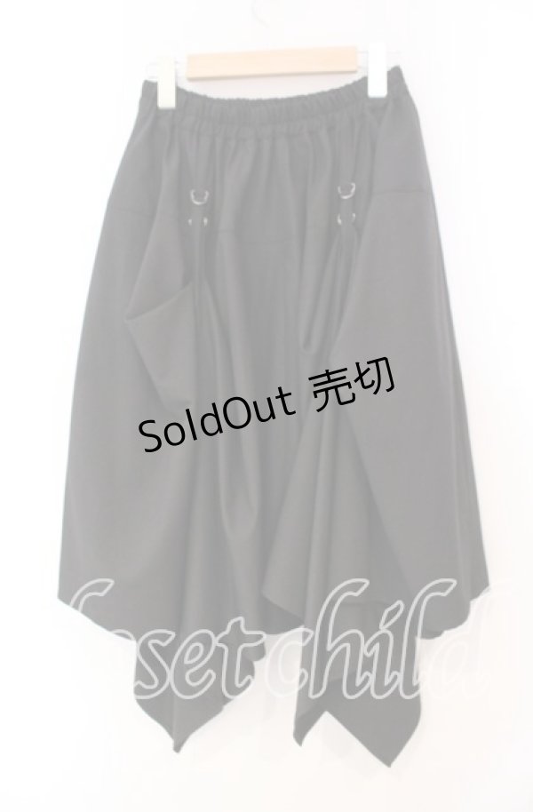 画像2: Deorart / アジャスター付き 変形ユニセックス スカート  ブラック O-25-11-10-036-PU-SK-IG-OS (2)