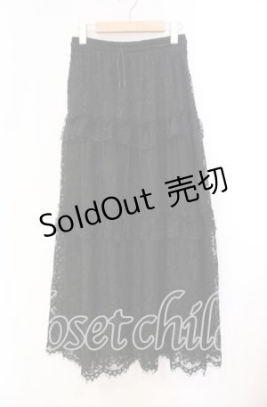 画像: DARK IN LOVE / Gothic ruffle lace long skirt スカート F ブラック O-25-11-10-038-PU-SK-IG-OS