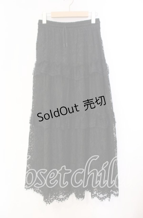 画像1: DARK IN LOVE / Gothic ruffle lace long skirt スカート F ブラック O-25-11-10-038-PU-SK-IG-OS (1)