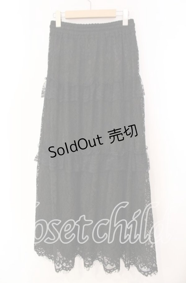 画像3: DARK IN LOVE / Gothic ruffle lace long skirt スカート F ブラック O-25-11-10-038-PU-SK-IG-OS (3)
