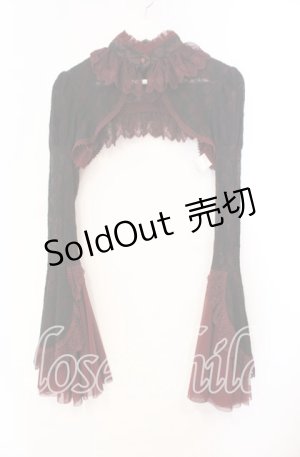 画像: abilletage / Noirレースボレロ  ワイン×ブラック O-25-11-10-041-GO-TO-OW-OS