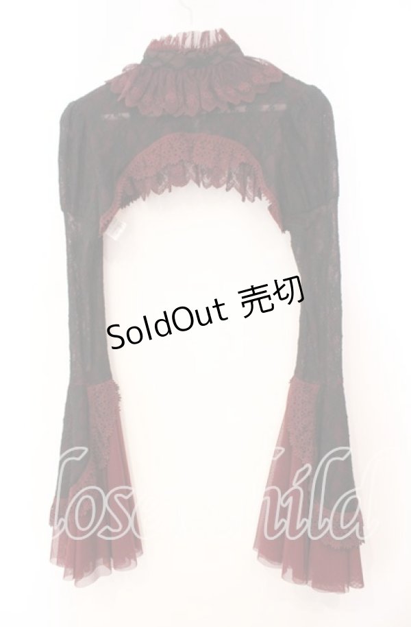 画像4: abilletage / Noirレースボレロ  ワイン×ブラック O-25-11-10-041-GO-TO-OW-OS (4)