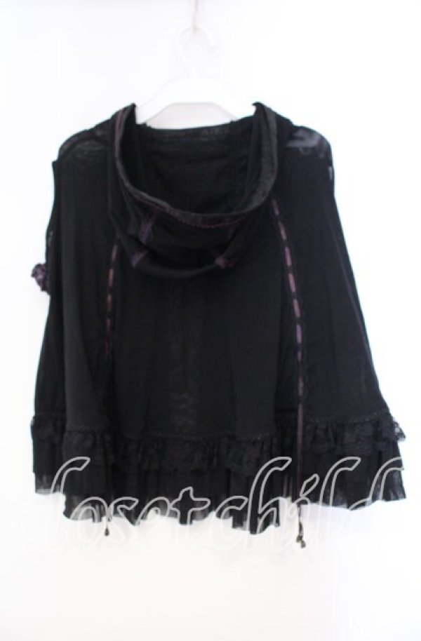 画像4: Ozz oneste / 椿刺繍涼風ケープ  ブラック O-25-11-10-045-OO-TO-IG-OS (4)