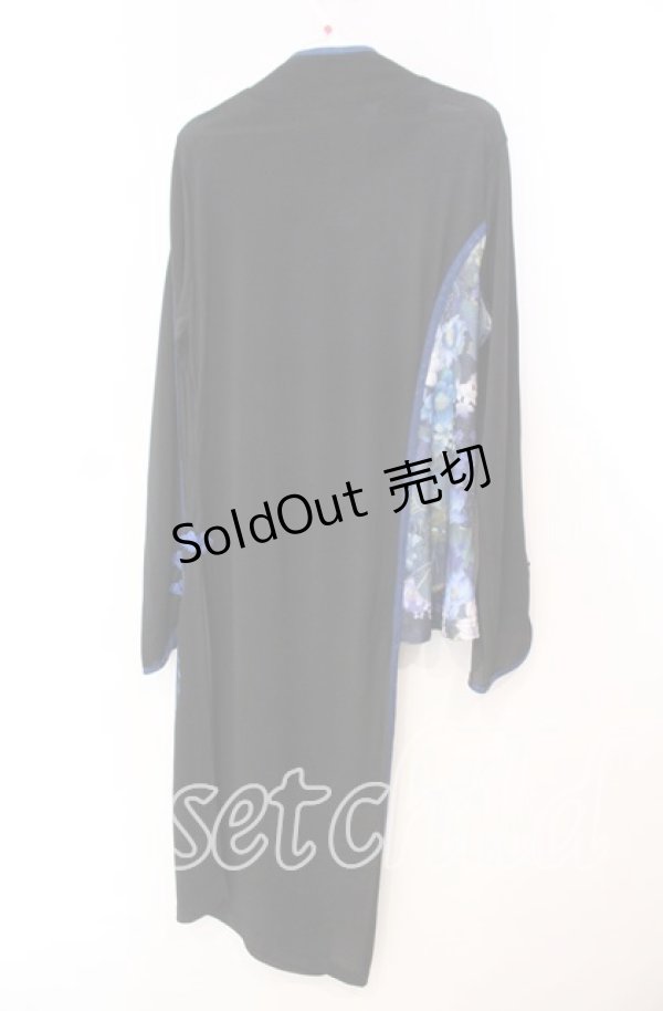 画像4: Qutie Frash / 和柄チャイナカットソー  ブルー×ブラック O-25-11-10-049-QU-TO-IG-OS (4)