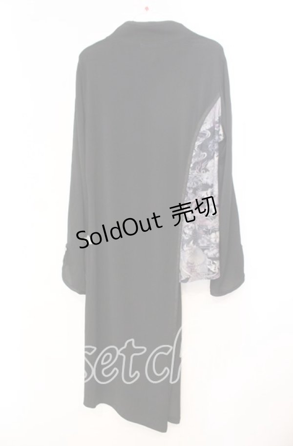 画像4: Qutie Frash / 和柄チャイナカットソー  ブラック O-25-11-10-051-QU-TO-IG-OS (4)