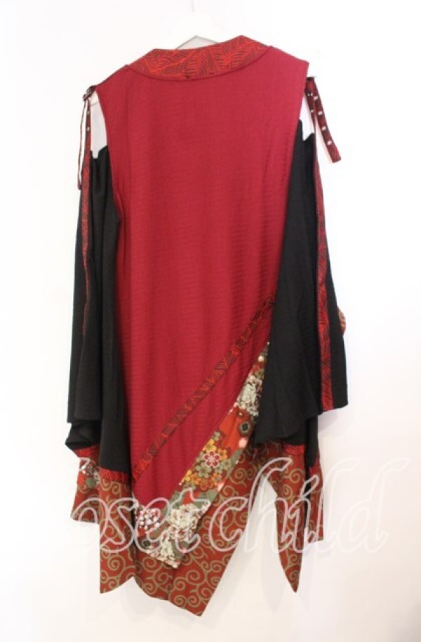 画像4: Qutie Frash / 着物チュニック  レッド O-25-11-10-053-QU-OP-IG-OS (4)