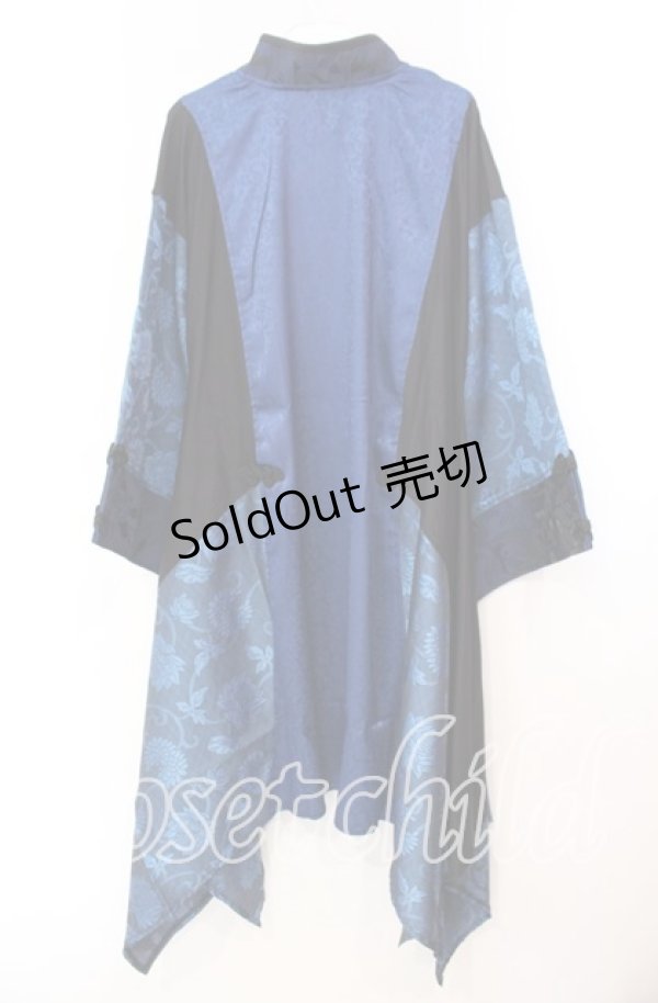 画像4: Qutie Frash / 着物チャイナチュニック  ブルー O-25-11-10-055-QU-TO-IG-OS (4)