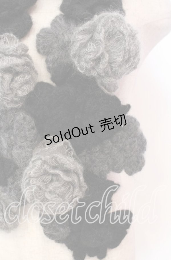 画像2: PINK HOUSE / グラデーションフラワーモチーフモヘアストール  クロ O-25-11-10-001-LO-ZA-IG-OS (2)