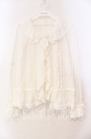 画像: PINK HOUSE / ローズレース使いローンフリルブラウス  シロ O-25-11-10-064-LO-BL-IG-OS