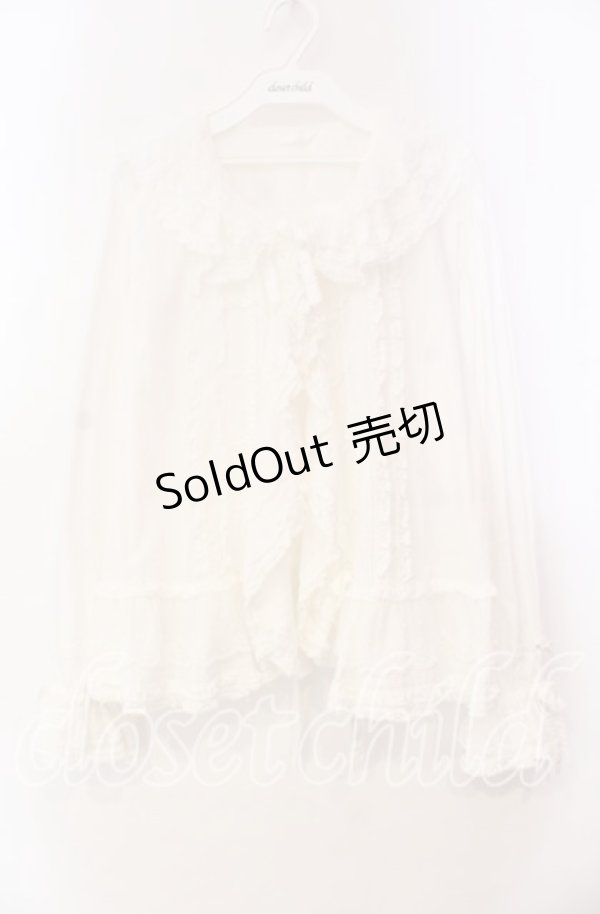 画像1: PINK HOUSE / ローズレース使いローンフリルブラウス  シロ O-25-11-10-064-LO-BL-IG-OS (1)