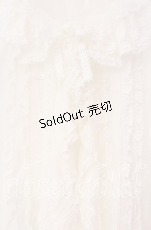 画像2: PINK HOUSE / ローズレース使いローンフリルブラウス  シロ O-25-11-10-064-LO-BL-IG-OS (2)