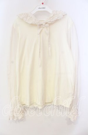 画像: PINK HOUSE / ローンフリルフード付きカットソー  オフ O-25-11-10-065-LO-TO-IG-OS