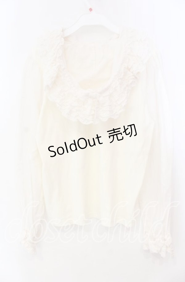 画像3: PINK HOUSE / ローンフリルフード付きカットソー  オフ O-25-11-10-065-LO-TO-IG-OS (3)