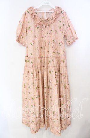 画像: PINK HOUSE / ブロッサムローズプリントワンピース  ピンク O-25-11-10-066-LO-OP-IG-OS