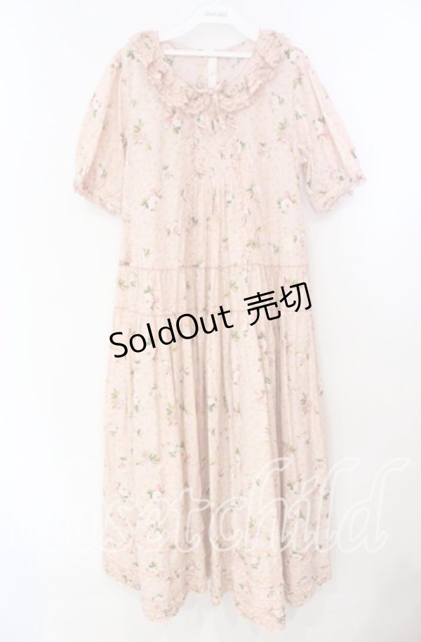 画像1: PINK HOUSE / ブロッサムローズプリントワンピース  ピンク O-25-11-10-066-LO-OP-IG-OS (1)