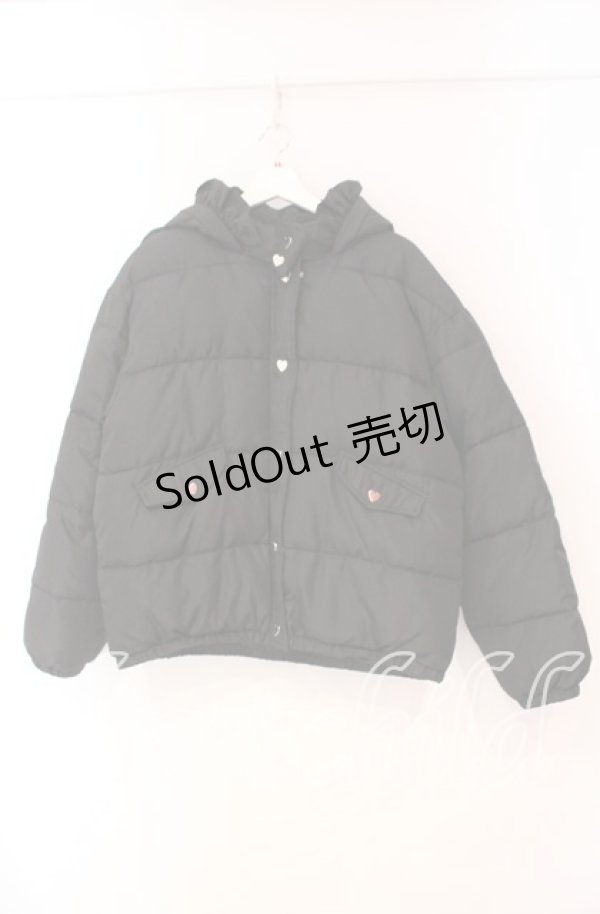 画像1: DearMyLove / 選べるデザイン中綿ハートブルゾン LL〜3L クロ O-25-11-10-068-EL-CO-OW-OS (1)